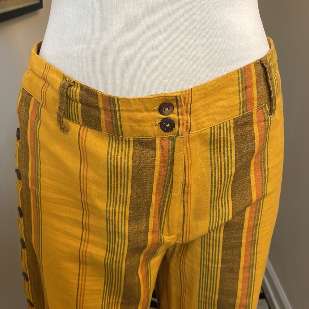 MAX Button Side Slit Cotton Pants Size S 😘 - Picture 4 of 11